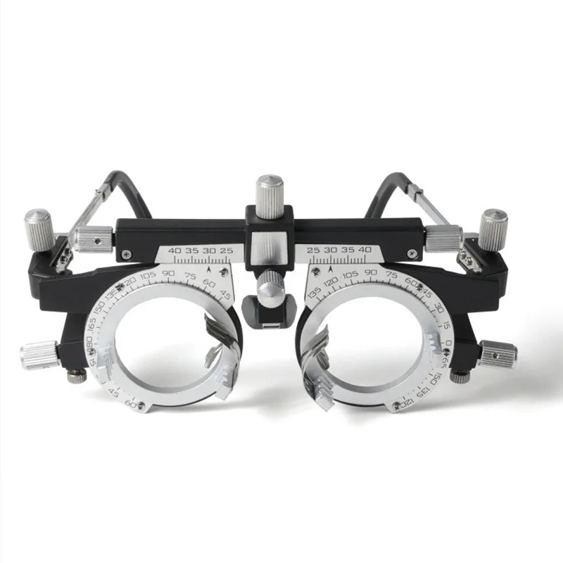 Optischer Probierbrillenrahmen, vollständig verstellbar, universeller Typ AF4880, Metall-Probierbrillenrahmen mit Linsenflippern – Detail 1