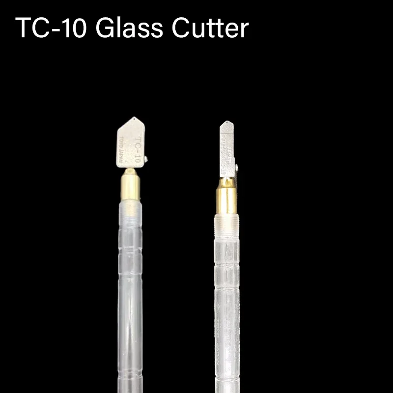 

Replacement Cutter Head for Glass Bottles TC-10 High-strength Glass Cutter with Wide and Narrow Cutter Head and Metal Handle