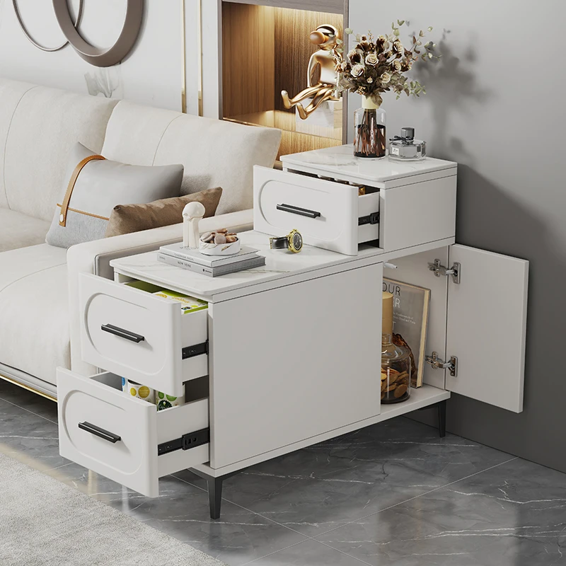 

Trendy Simple Coffee Table Luxury Aesthetic Storage Design Side Table Sofa Modern Table Basse De Salon Living Room Furniture