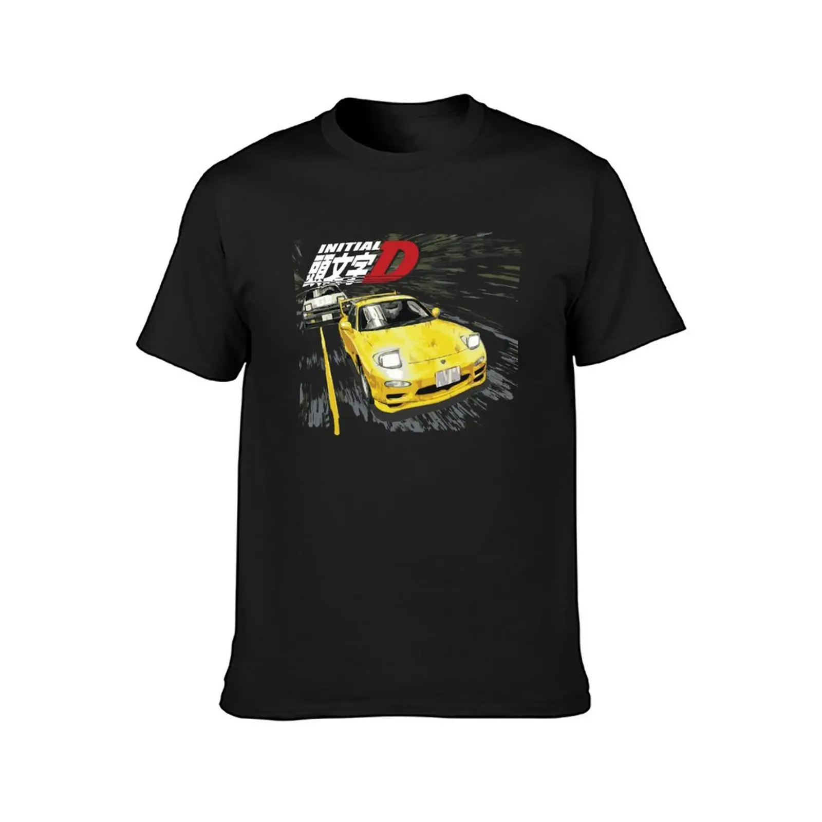 Initial D - Mountain Drift Racing Tandem fd3s vs AE86 T-Shirt summer tops graphics boys whites for a boy men t shirts