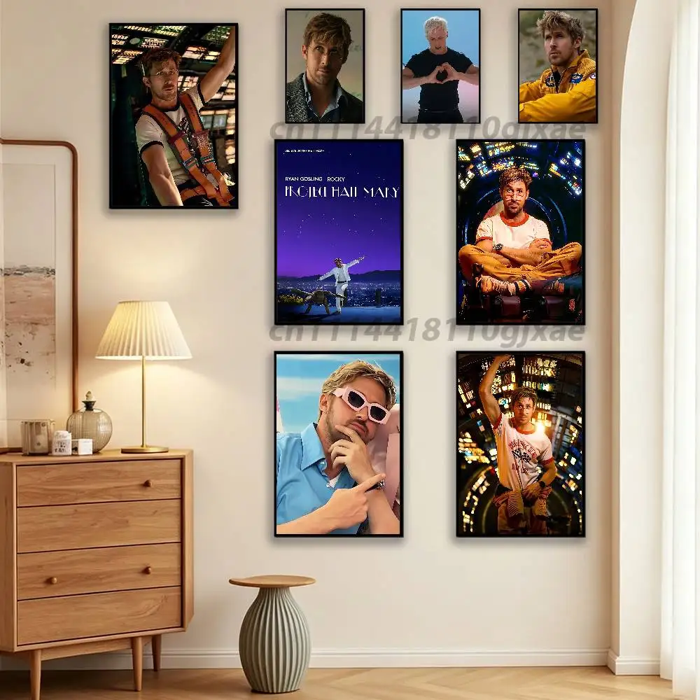 R-Ryan Gosling  Poster HD home decor sticky wall waterproof home living room bar aesthetic decor