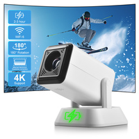 Salange Q7 Mini LED Projector Multifunction Phone Same Screen Function Home Theater Movie Projector Built in 10000mAh Battery