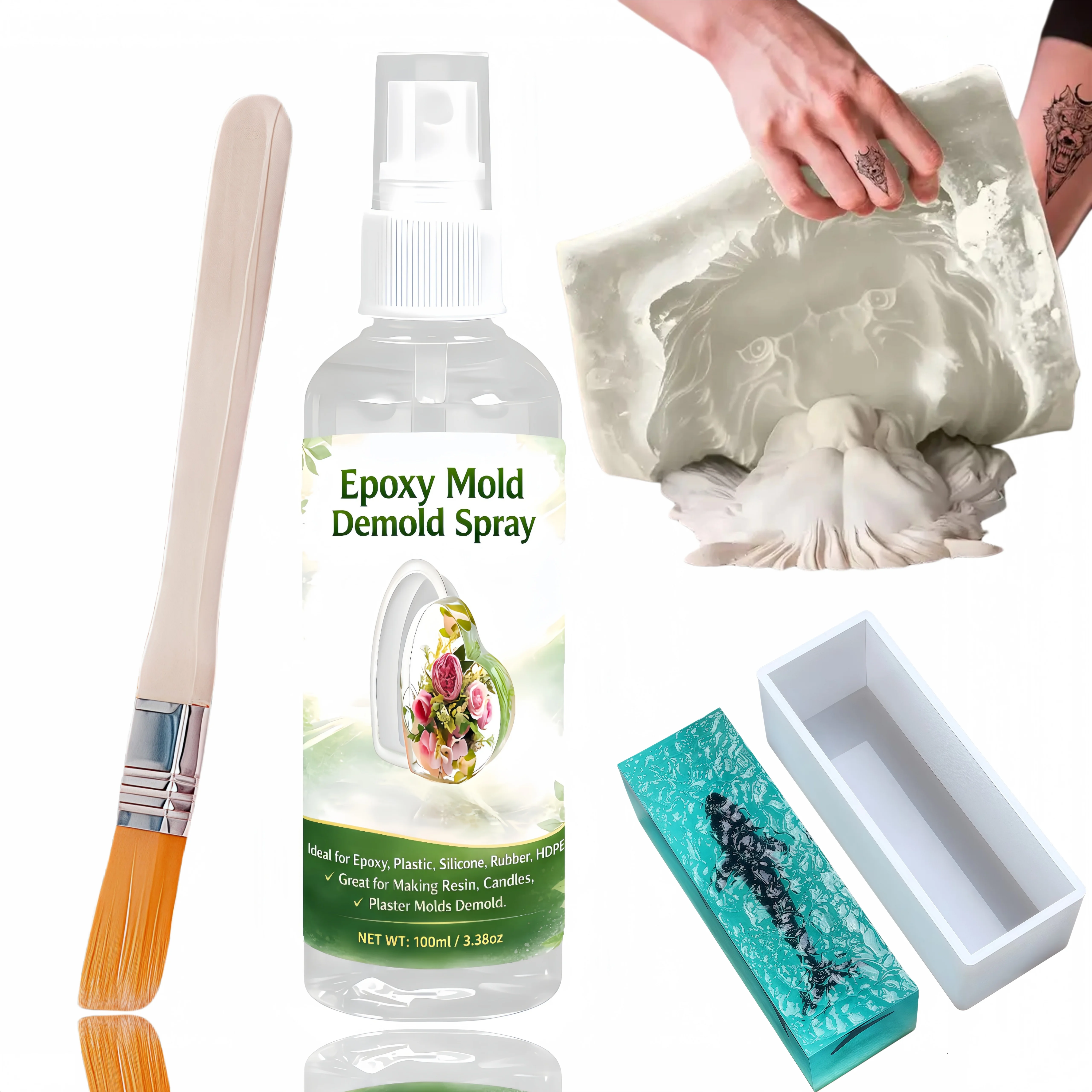 Release Spray Silicone - Fast-Drying Mold Release Spray for Epoxy