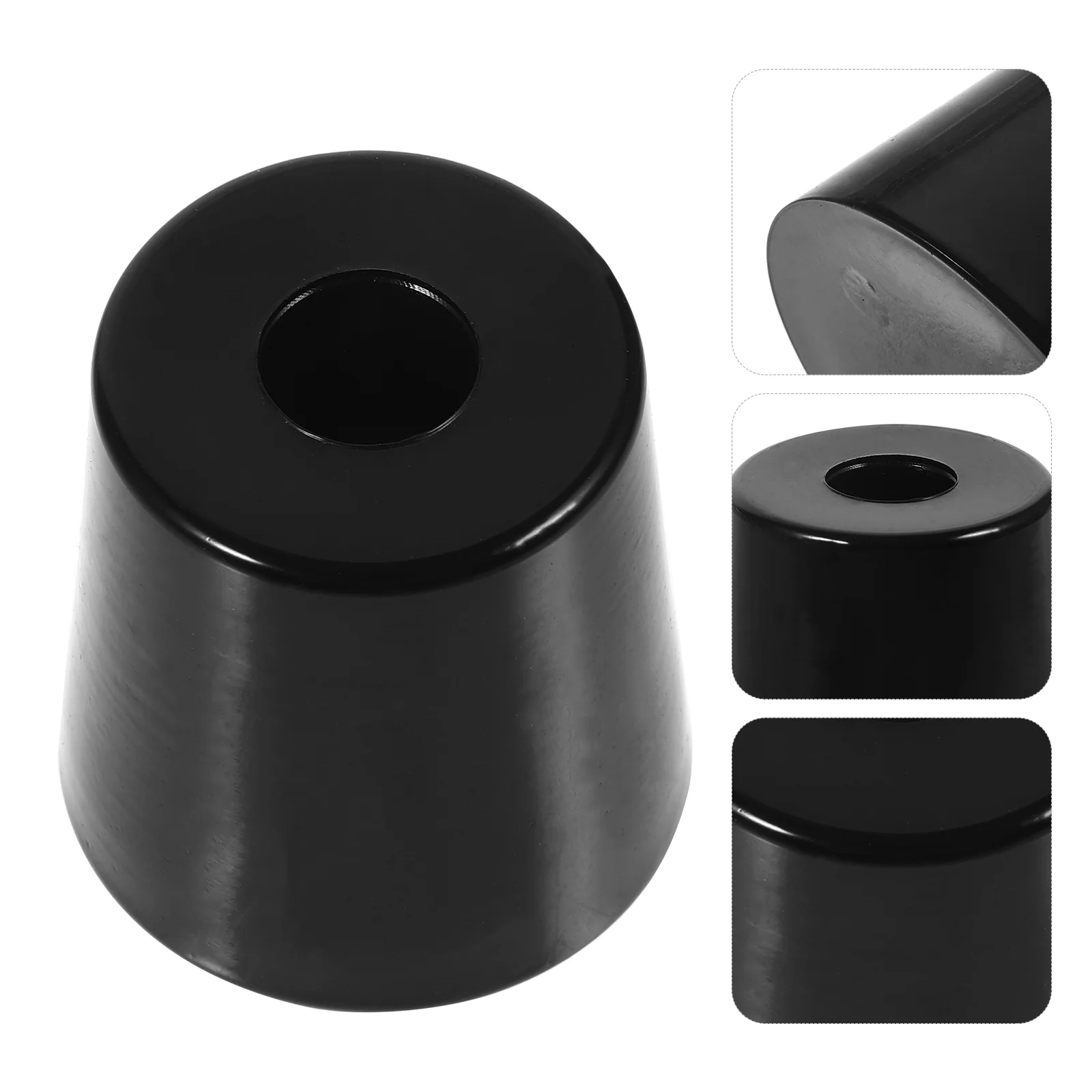 4 Pcs Car Accessories Bumper Stop Cone Trailer Replacement Ramp Door Damping Pad Black Rubber Bumpers for Cargo Doors