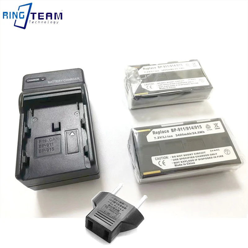 With EU Plug AC Charger+BP-911 BP-914 BP-915 Camera Battery for C2,DM-MV1,DM-MV10,E1,E2,E30,ES300V ES4000,ES410V,ES420V,ES50