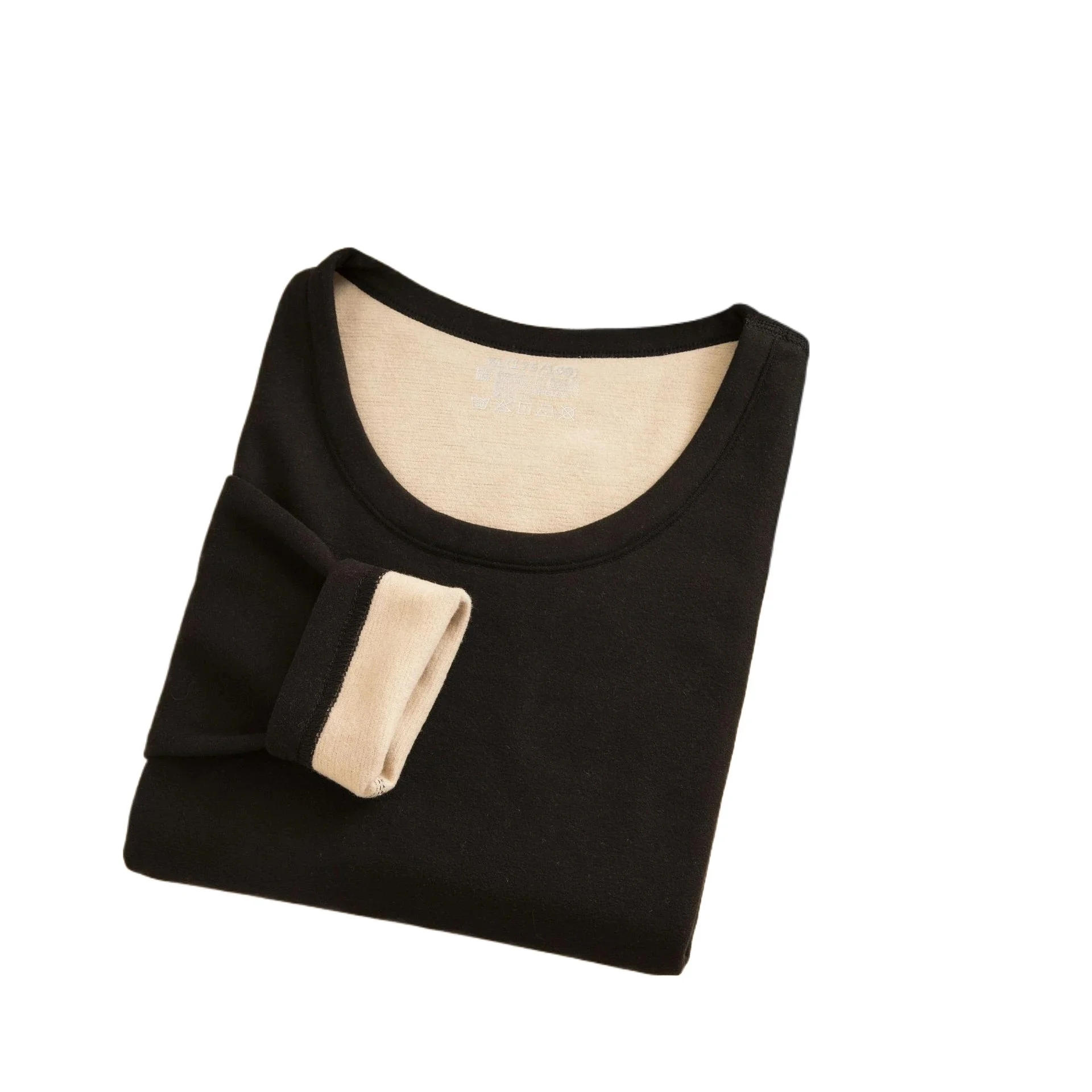 

Wool Silk Thermal Underwear Set Double-sided Cashmere Long Johns Plus Cashmere Thick Autumn Winter for Men Women Warm Underwear