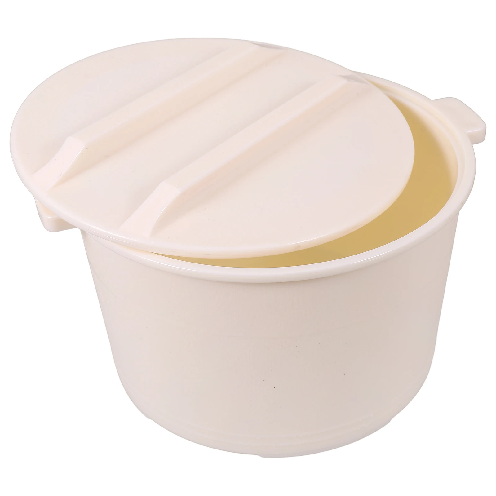 

Heat Resistant Rice Barrel White Plastic Bucket Large Capacity Grain Storage Container Instant Noodles Sushi Tight Sealed Multi