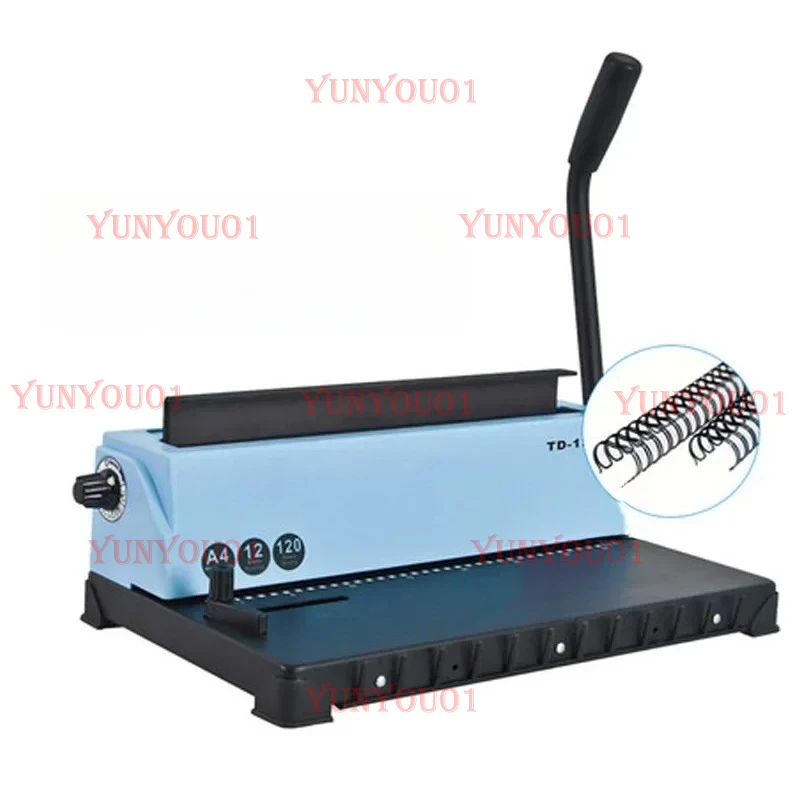 34 Square Hole Binding Machine, Manual Binding Machine, TD-130， Small Machine, Large Capacity Book Binding Tool, 1 Piece.