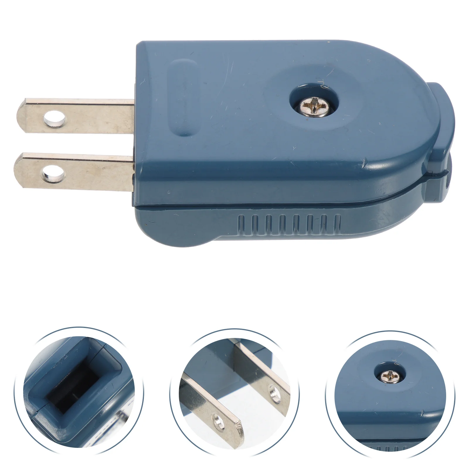 

6Pcs Us Electric Plug Male 2 Prong Replacement Rotatable 90 Degree Straight Angle Heavy Duty Extension Cord Plug Replacement