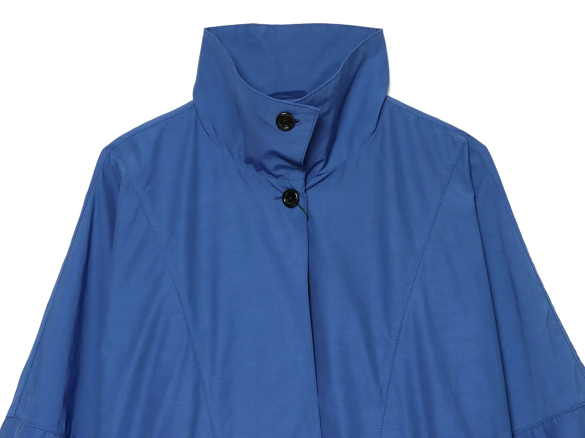 BSAY Damen Herbst Stehkragen Kurze Fliegerjacke mit Knopfverschluss Vorne Große Taschen Lange Ärmel Einfarbige Freizeitjacke – Detail 6