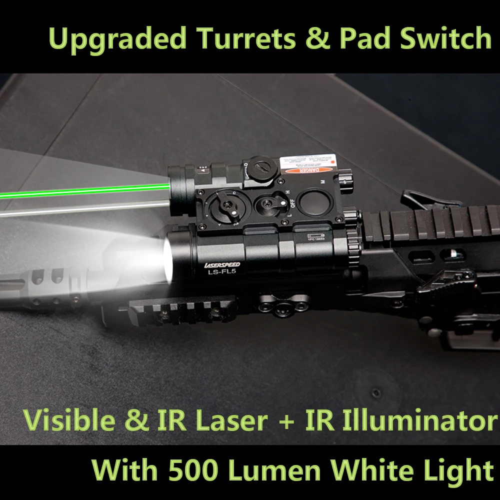 

FL5 Laserspeed-Dual Beam Aiming Laser with Infrared Illuminator, Weapon Light, Rifle, AR15, MFAL, FL5, IR Laser Aiming Device