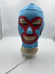 1pcs Nacho Headgear Libre Mask Blue Red Color Unisex Head Covering Halloween Fancy Ball Cosplay Prop