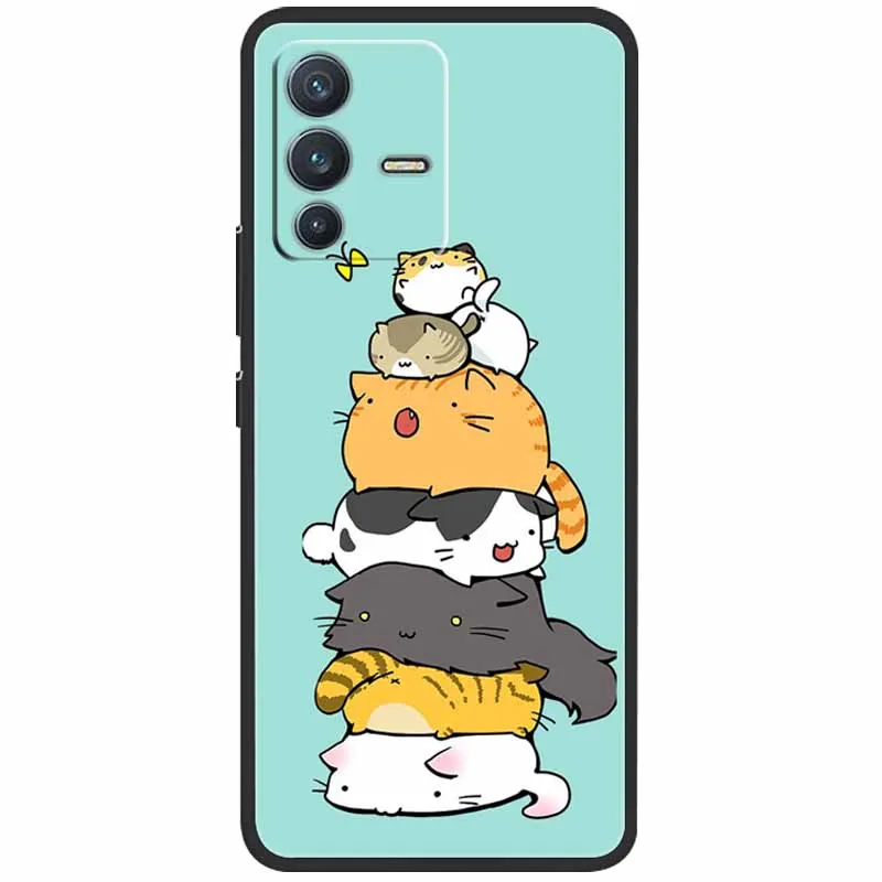 Coque pour vivo V23 5G Housse V23 Pro Coque arrière de protection souple en silicone pour vivo v 23 5G Coque V2130 V2132 V23Pro Sac pare-chocs en TPU