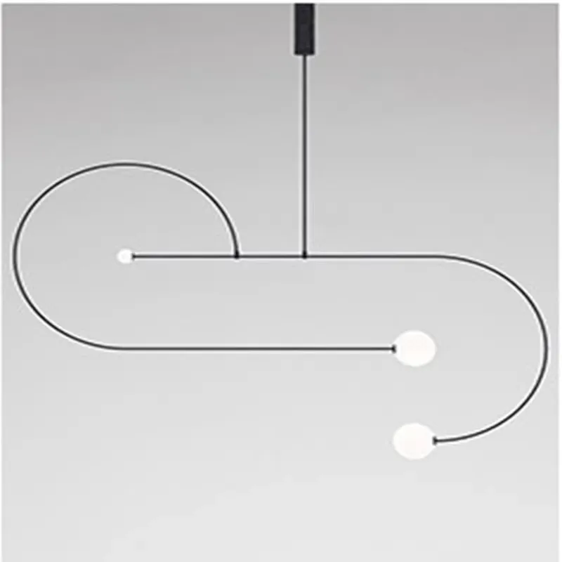 مصمم غرفة المعيشة حائط الخلفية الثريا الشمال الحد الأدنى غرفة نوم السرير متجر الأزياء مطعم بار هندسية