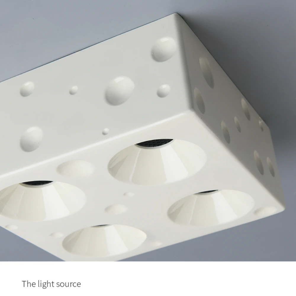 Creme Style Led Ceiling Light Square Cheese Bedroom Living Room Hallway Balcony Aisle Ceiling Decorative Lamp Absorb Dome Light