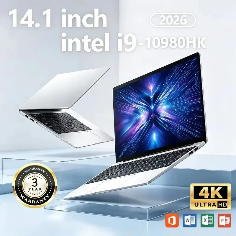Portable 14.1 Inch Laptop Intel Core i9 10980HK 16GB RAM 1TB 2TB SSD Gaming Notebook Computer PC Gamer Office Laptop