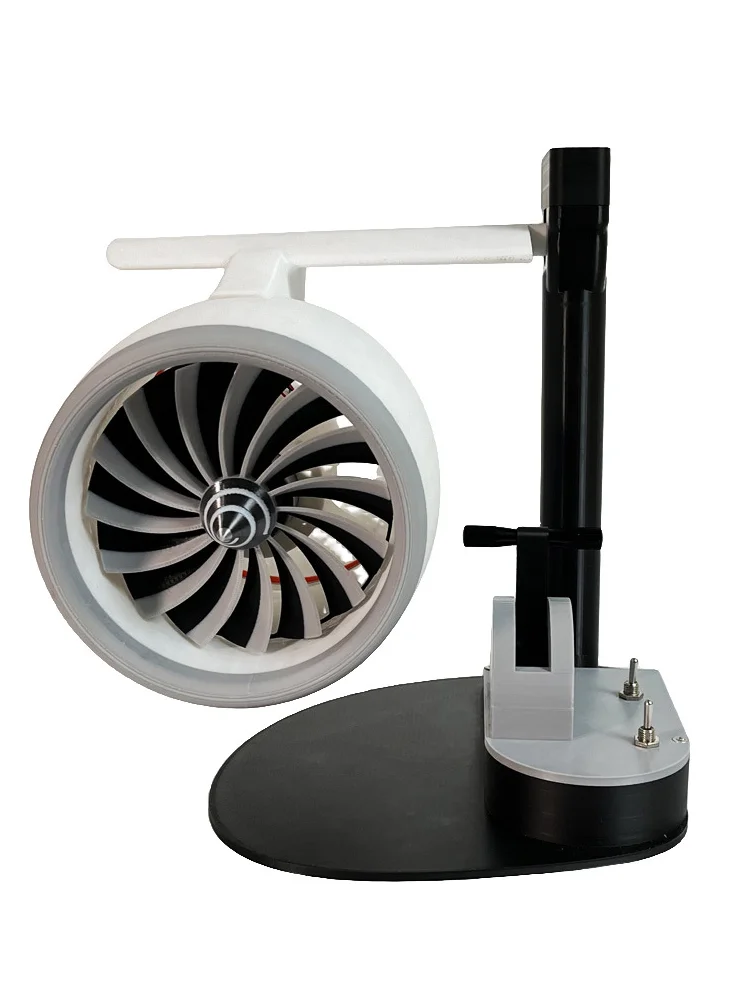 Modelo de motor Turbofan JetFan, ventilador doméstico de juguete, contiene atomización ultrasónica, dispositivo de llama trasera de luz roja,