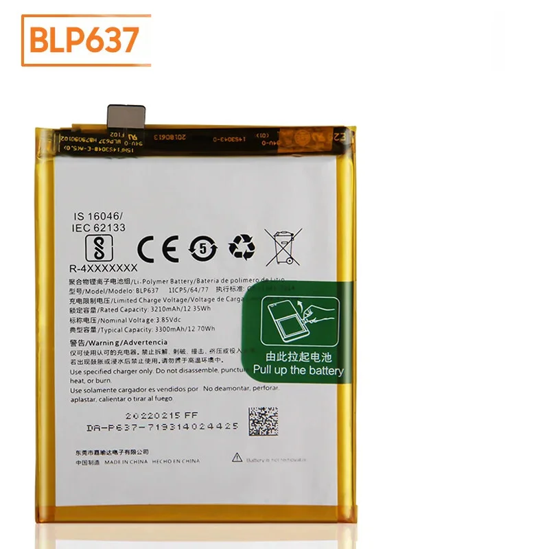 

New Replacement Phone Battery BLP637 For OnePlus 5 5T FOR One Plus 5 5T 3300mAh