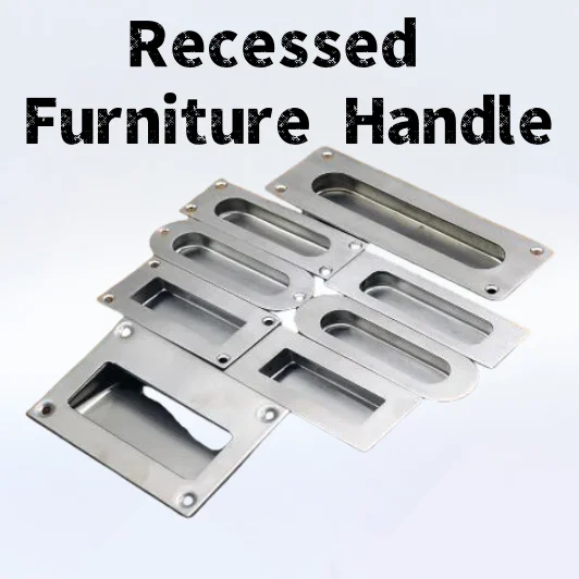 1PCS Stainless Steel Hidden Recessed Furniture Handle Round Square Kitchen Cabinet Drawer Cupboard Pull Door Handles