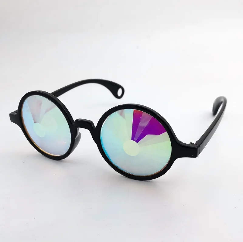 black frame wormhole  kaleidoscope glasses