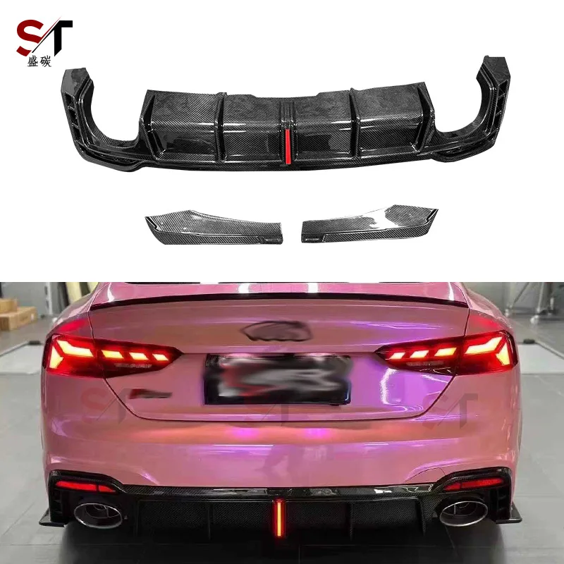 

Подходит для 2021 + Audi RS5, угловая крышка из углеродного волокна, задняя губа KA, задний бампер, диффузор, сумка для модификации