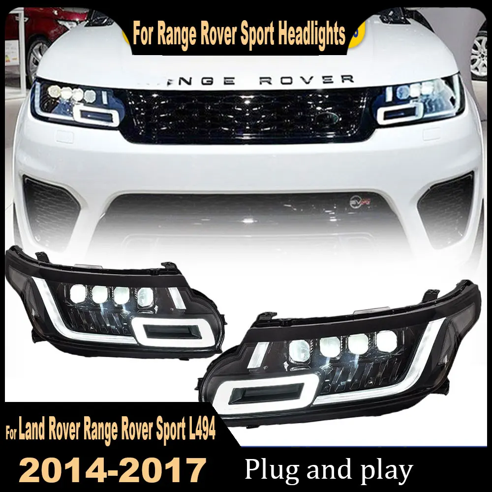 Car Accessories Led Headlights For Land Rover Range Rover Sport L494 2013 2014 2015 2016 2017 Led Front DRL Lights Plug And Play