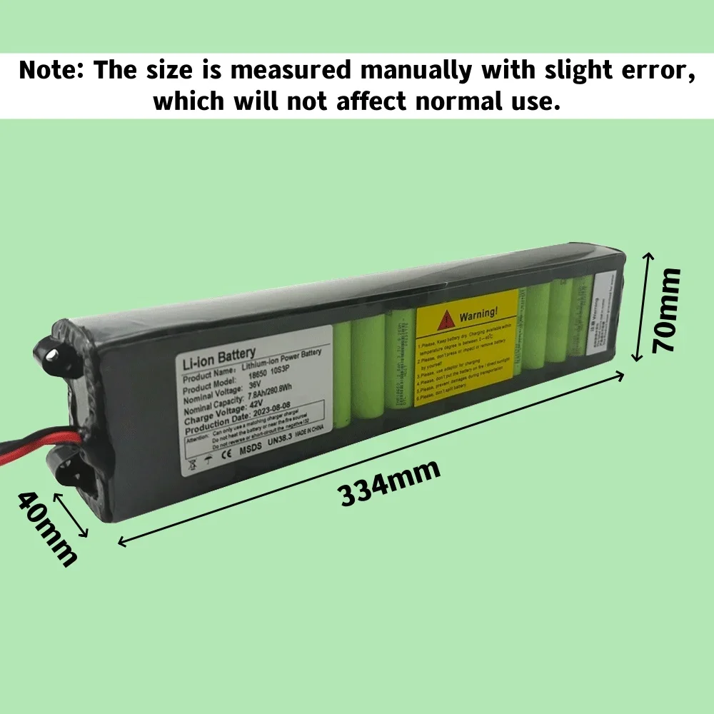 For Xiaomi M365 Electric Scooter 36V 7800mAh Li-ion Battery Pack Built-in BMS Protection Long-Lasting Range Without communica