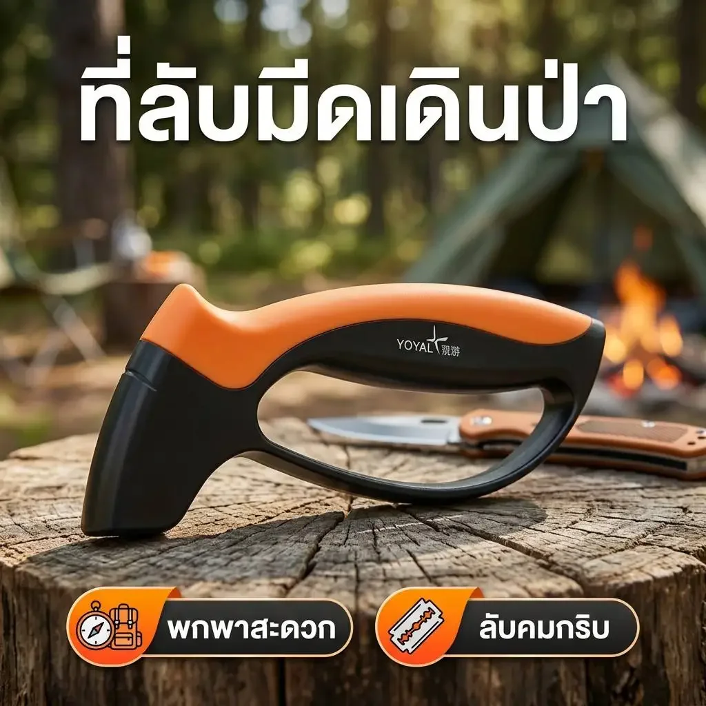 YOYAL sharpener—professional-grade outdoor knife‑sharpening tool featuring a portable diamond‑coated magic stone, only 69g.