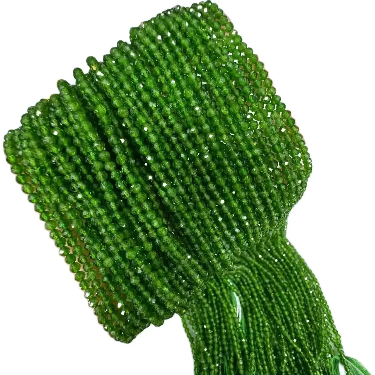 

AAAA оптовая продажа бусины из натурального камня зеленый хром диопсид граненые круглые бусины для DIY браслет ожерелье изготовление ювелирных изделий 3 мм