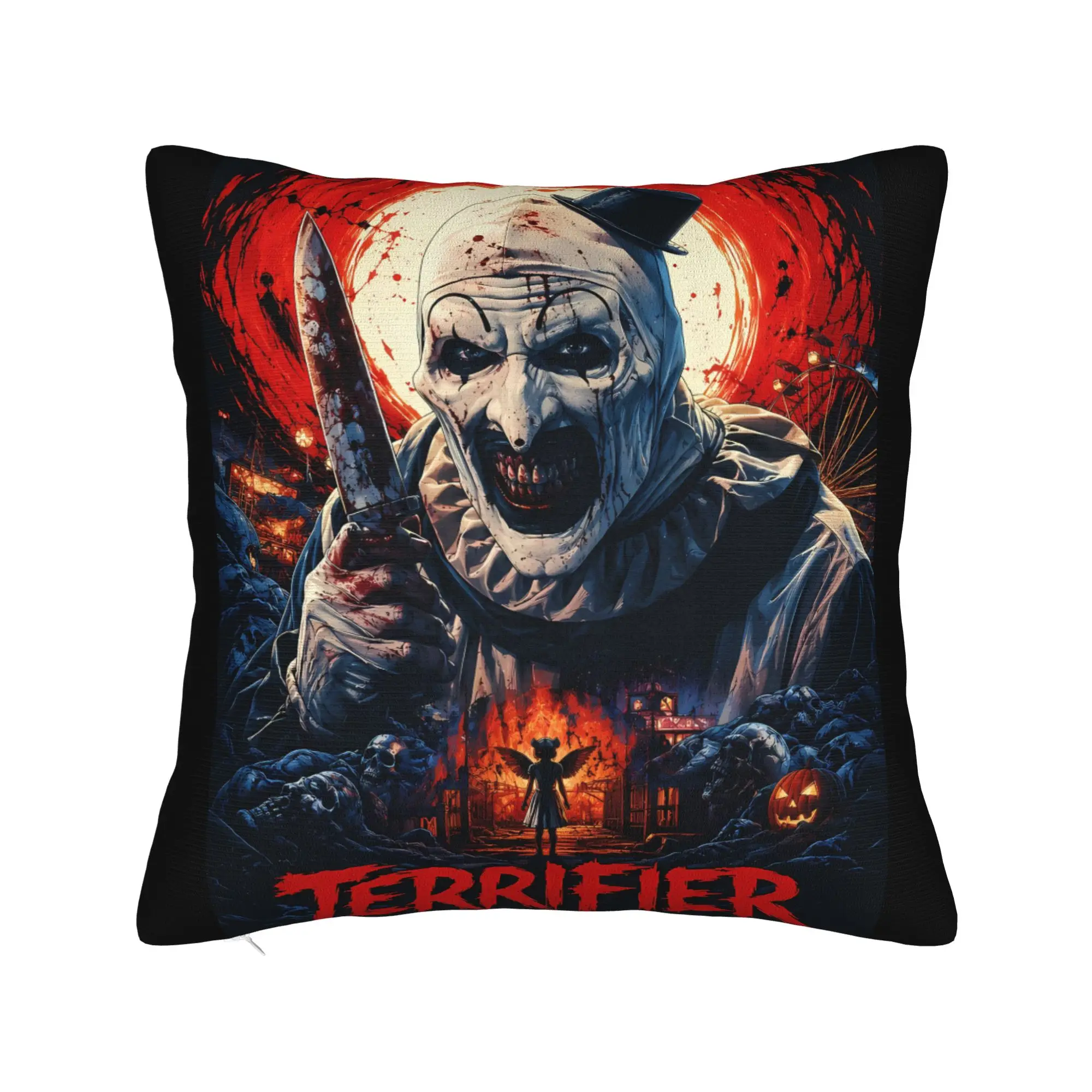 Pillow Cover Terrifier Movie  Cute Funny Pillow Case For Chair Sofa Home Decor Pillowcases