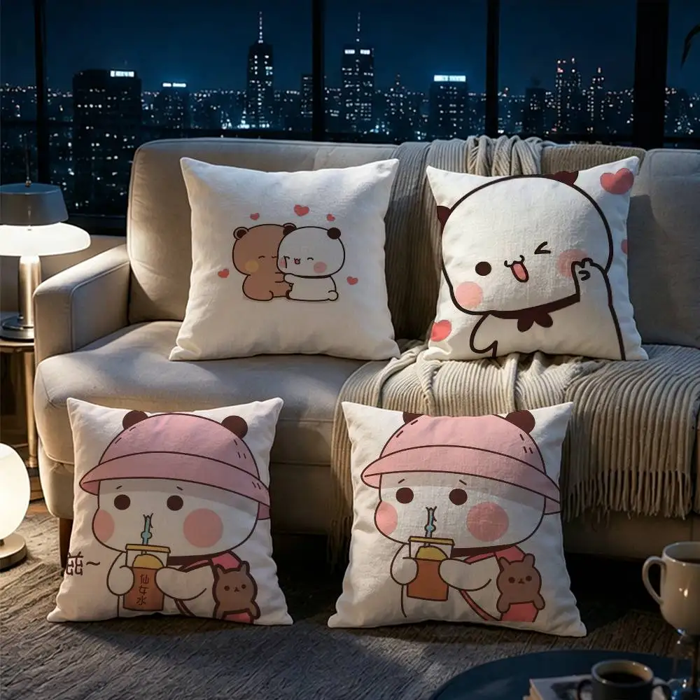 Cute panda BuBu DuDu Pillow cover gift High definition digital printing,Surprise  vivid pattern Household.