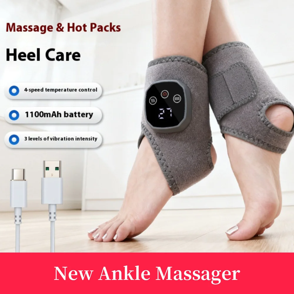 

Электрический нагрев и вибрационный массажер для лодыжки и запястья, горячий компресс, массаж лодыжки, обертывание с подогревом, поддержка, бандаж, защита для ног