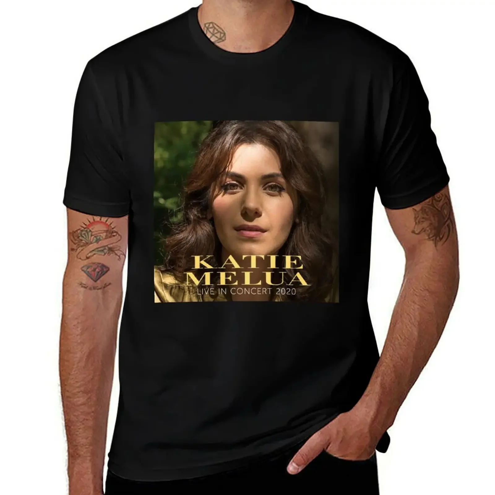 

katie jangkrikk 2 melua tour 2020 T-Shirt summer 2025 heavyweights slim fit t shirts for men