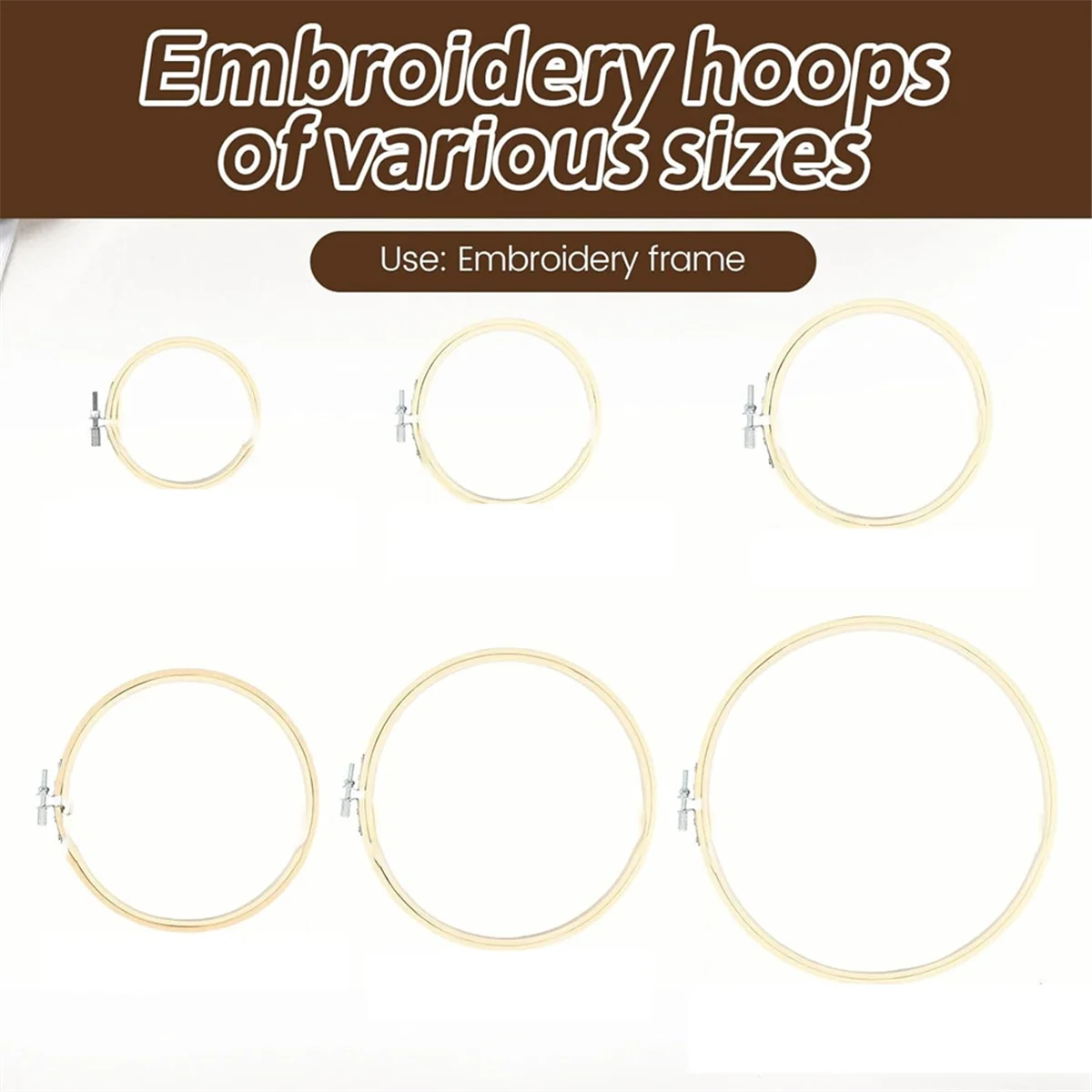 Punch Needle Kit,with 6 Sizes Embroidery Hoop,Embroidery Starter Kit Embroidery Experience Set Perfect for Craft Lovers