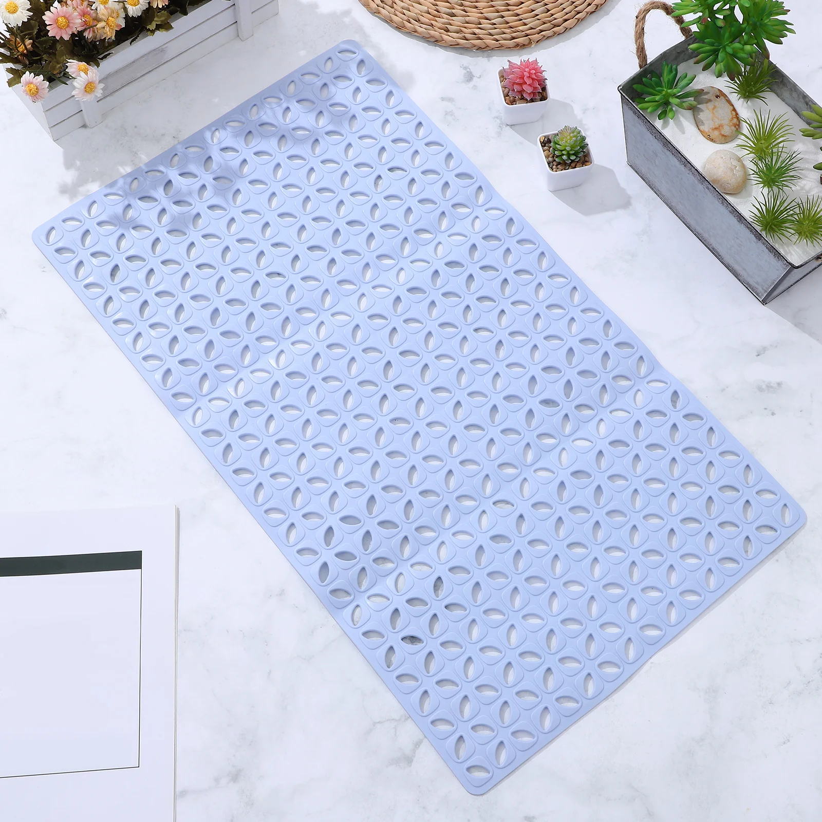 

1pcs Non Slip Bathtub 2 Pack Bath For Tub Shower With Drain Holes Drainage Foot Pad Bathroom Floor Mat Soft Tpe Comfort Safety