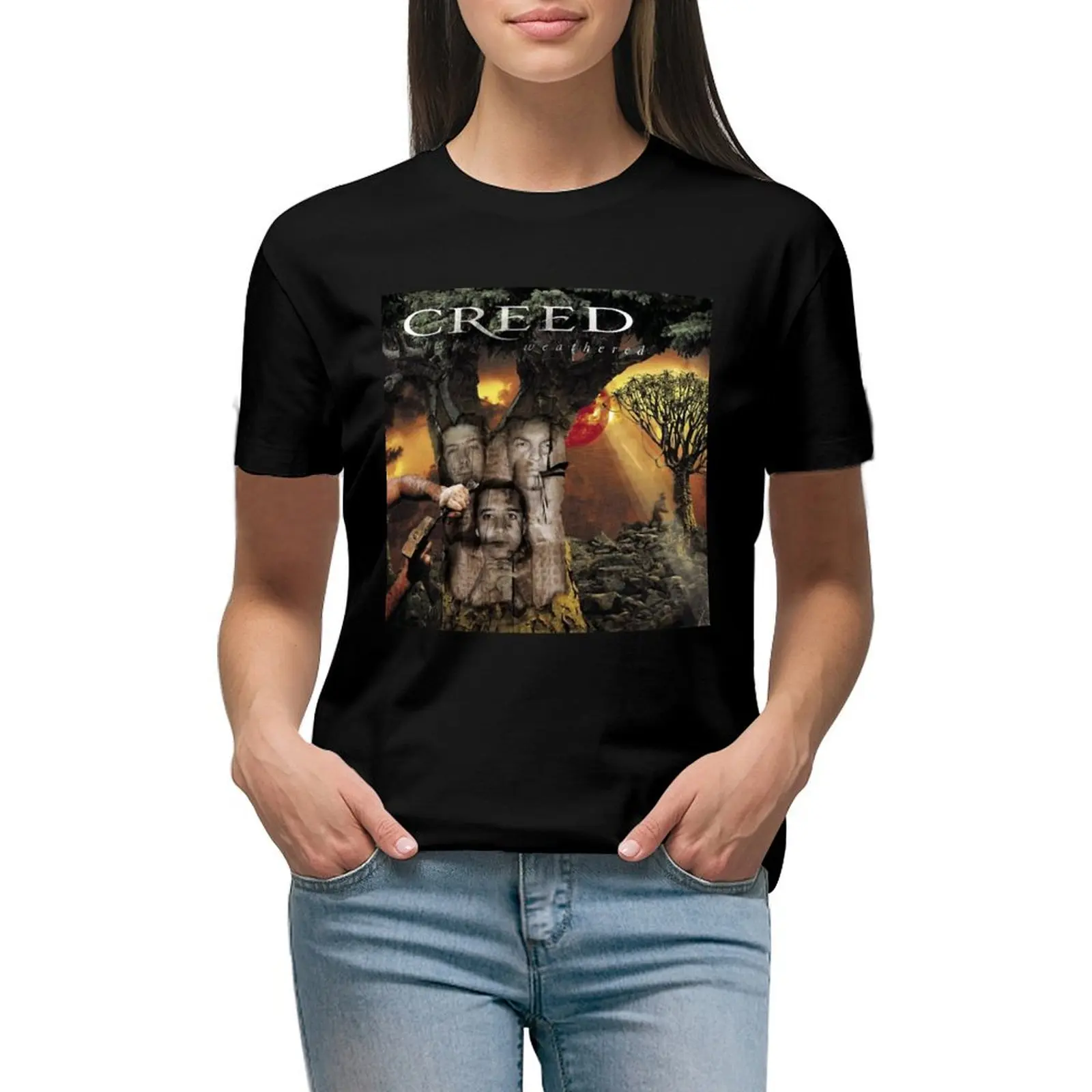 

Creed Weathered Classic T-Shirt plus size tops funny plus sizes funny t shirts for Women