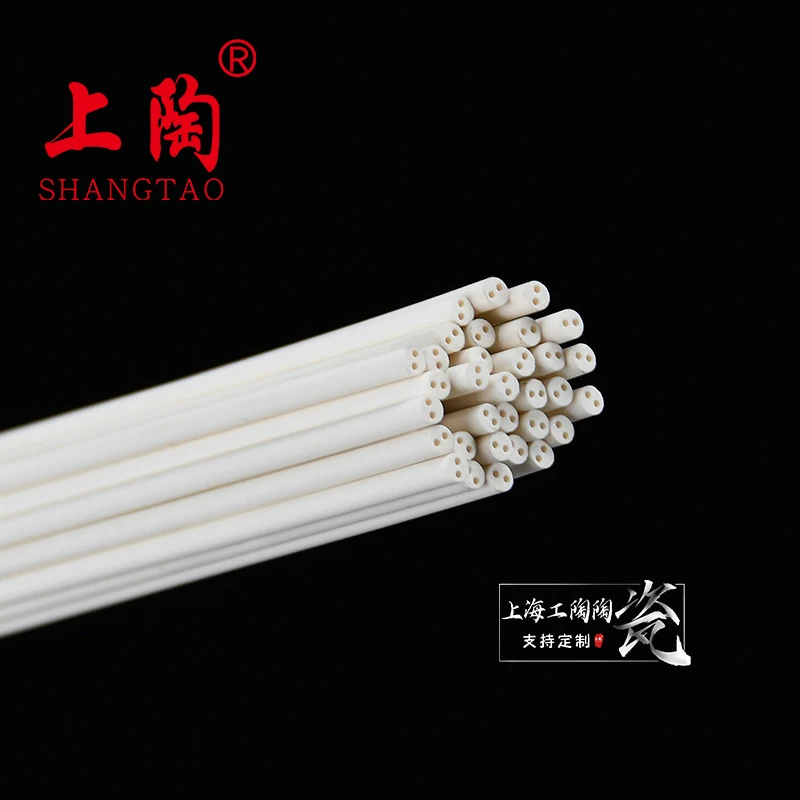 Magnesium Oxide Ceramic Tubes (Small Sections) - Single/Double Hole, High Temp Resistance, Custom Length & Various Sizes