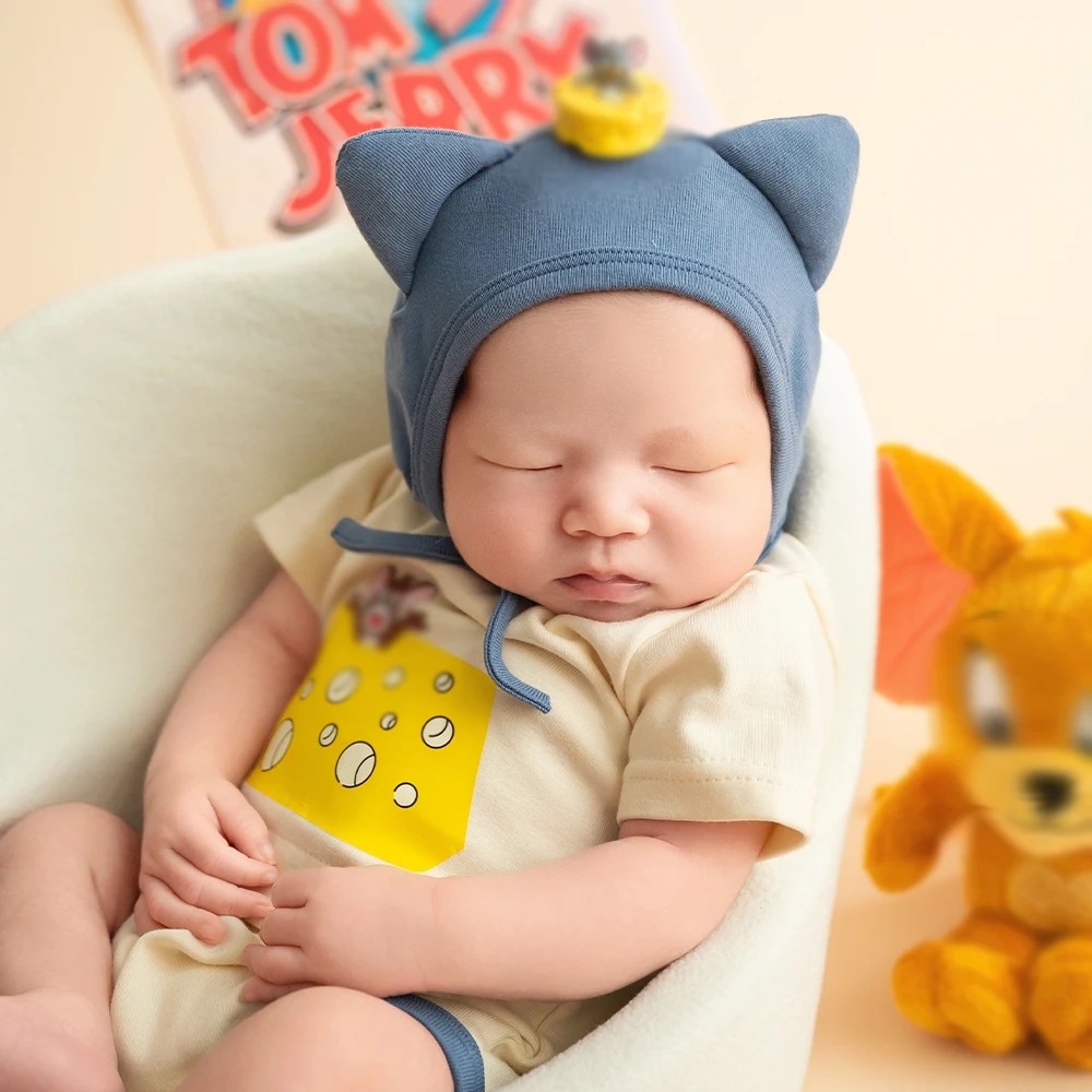 Baby Boy Newborn Photography Outfits Baby Bodysuit+Hat Cosplay Costume Animated Cartoon Characters Dolls Studio Shooting Props