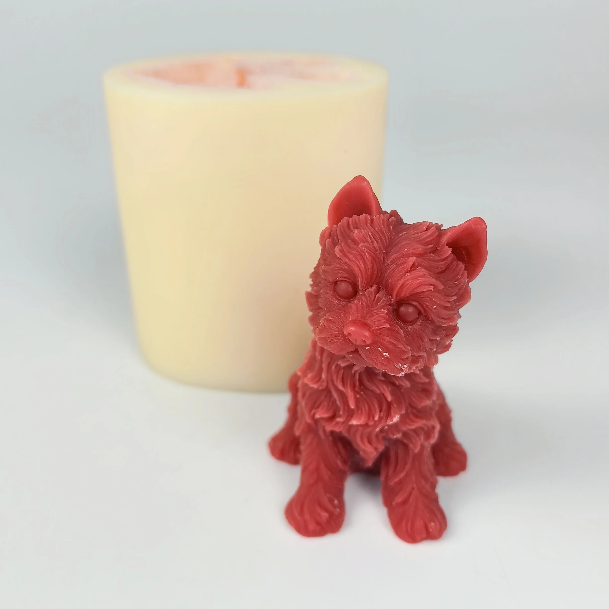

3D Animals Mold Dog Schnauzer Moulds Silicone Candle Soap Molds Resin Cake Decor Wedding Birthday Candles Handmade DW1082