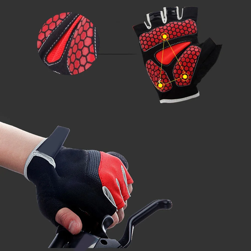 

1Pair Cycling Gloves Lightweight Silica Gel Half Finger Non-Slip Breathable Outdoor Sports Workout Gear for Climbing Fishing