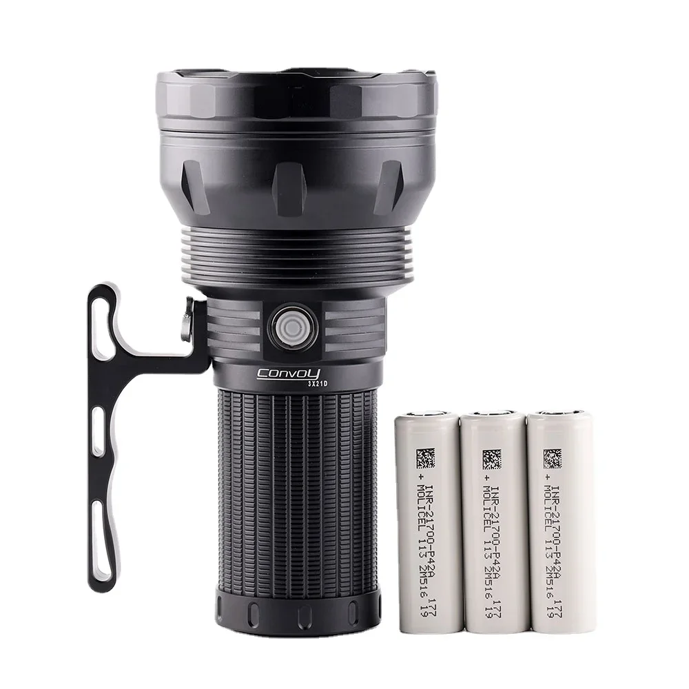 New Convoy 3X21D Power LED Flashlights SBT90.2 7000lm Type-c Rechargeable Torch Light by 21700 Battery for Self-defense