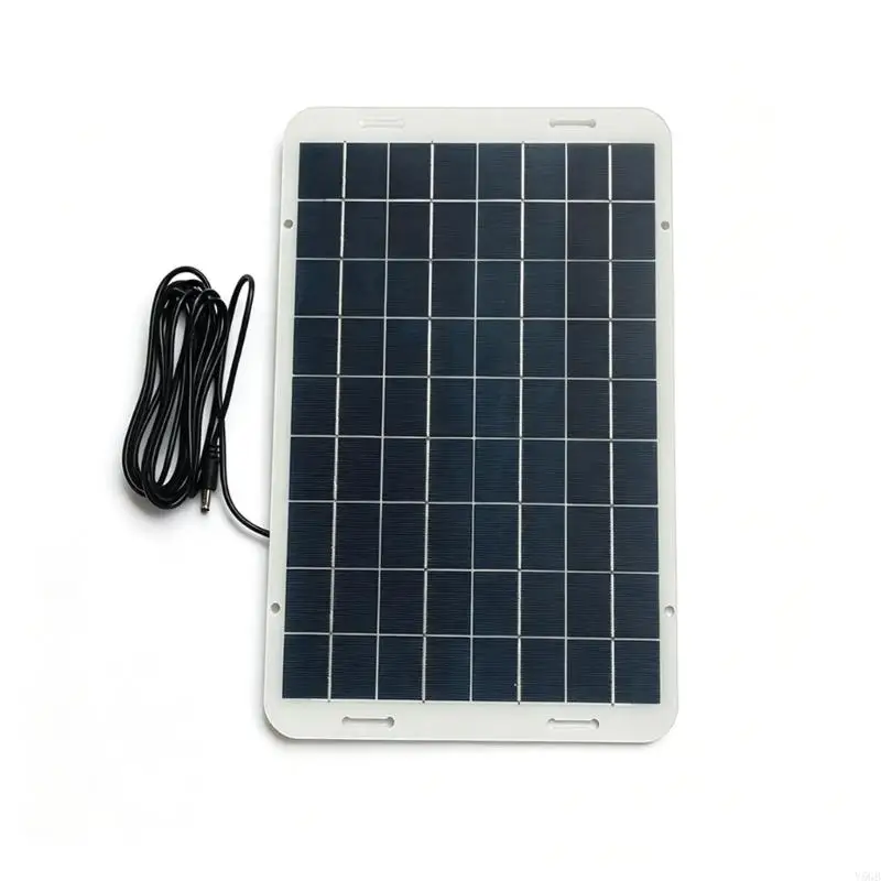 High Efficiency 12W 18V Solar With 300CM Wire Perfect For 12V Battery Charging Y5GB