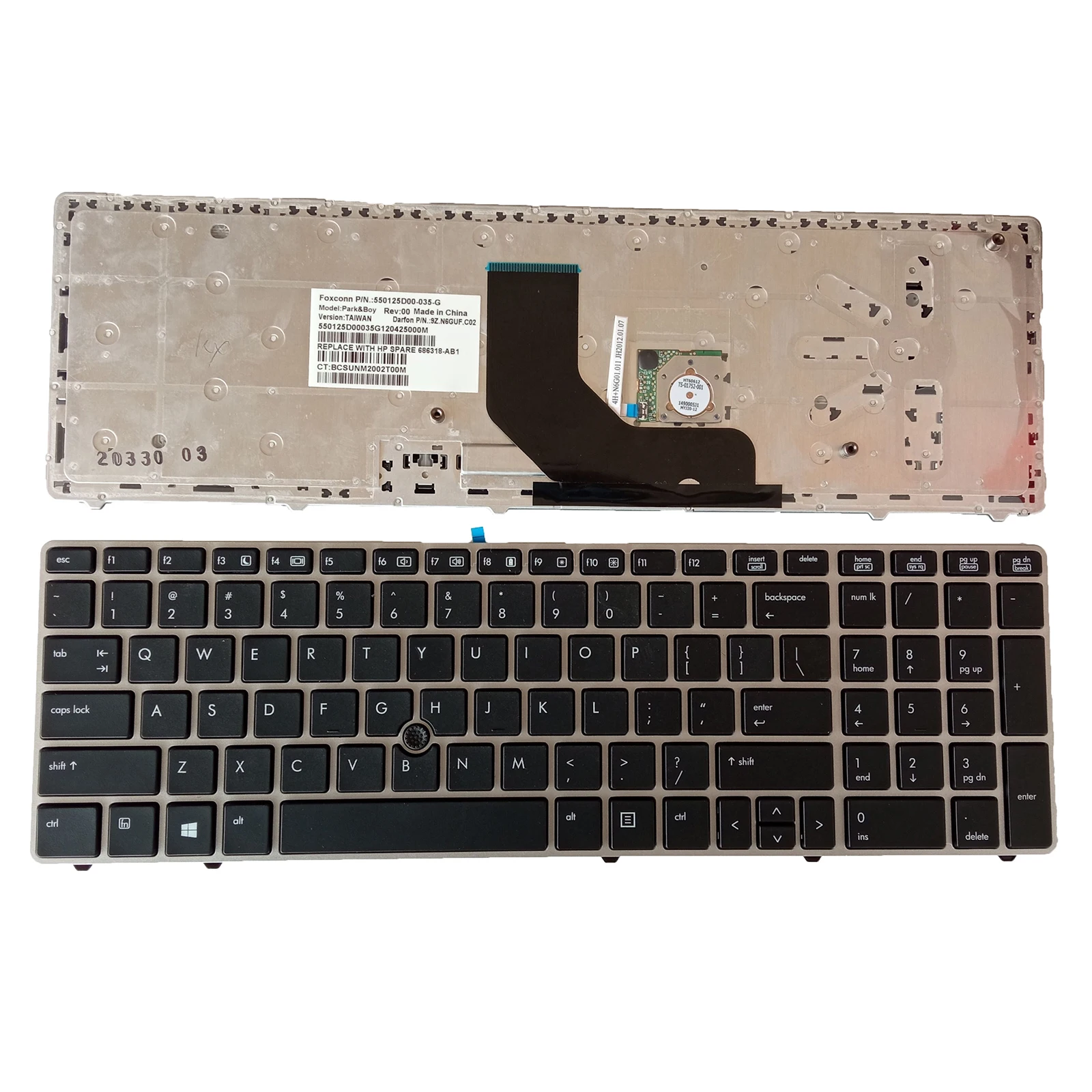 New For HP EliteBook 8560p 8570p ProBook 6560b 6565b US Keyboard