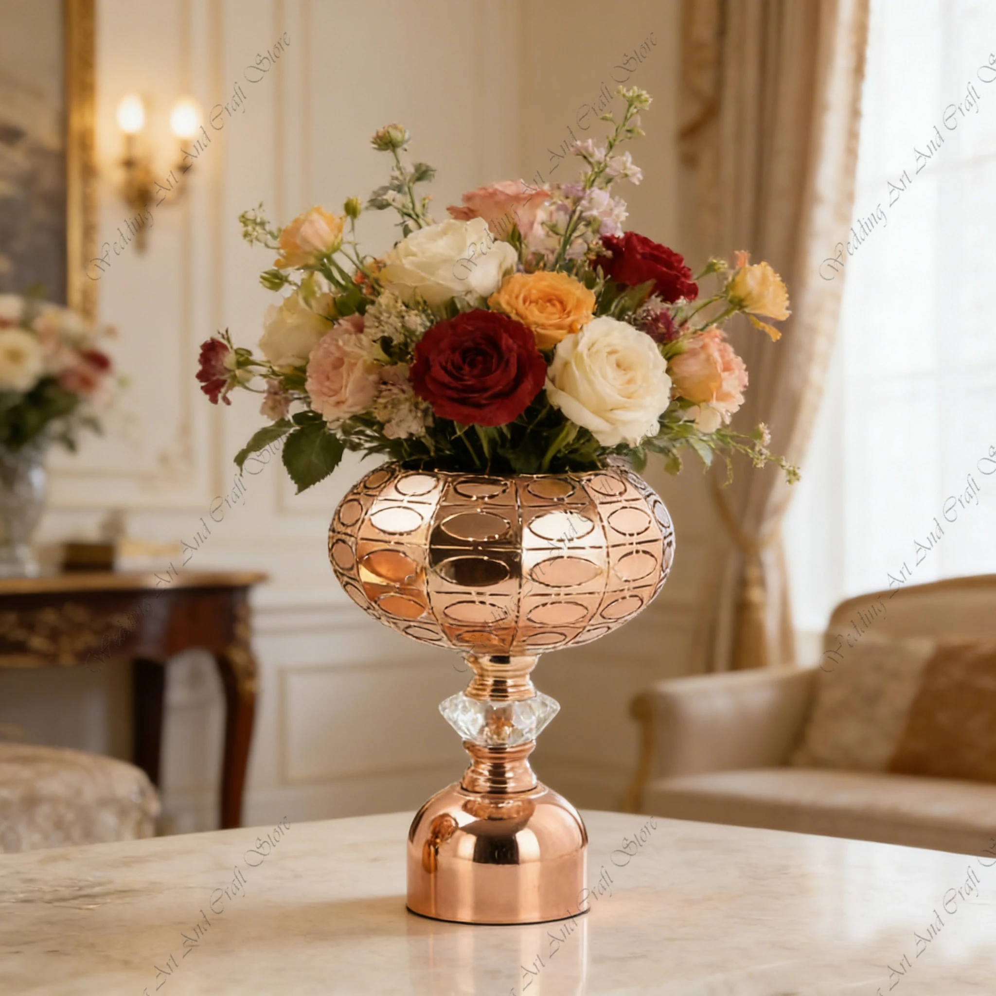 

10pcs f30 Wedding Decoration Table Centerpiece Metal Holder Bowl Flower Vase Flower Bowl Flower Stand Arrangement Ports ivy661