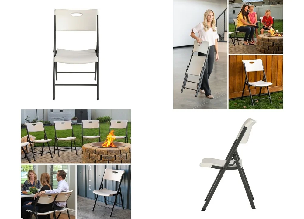 

Living Room ChairsModern Commercial Folding Chair for Lifetime Use Almond Color