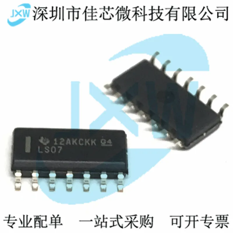 10PCS/LOT  LS07 SN74LS07DR /IC/ SOP-14  TI/ Original, in stock. Power IC