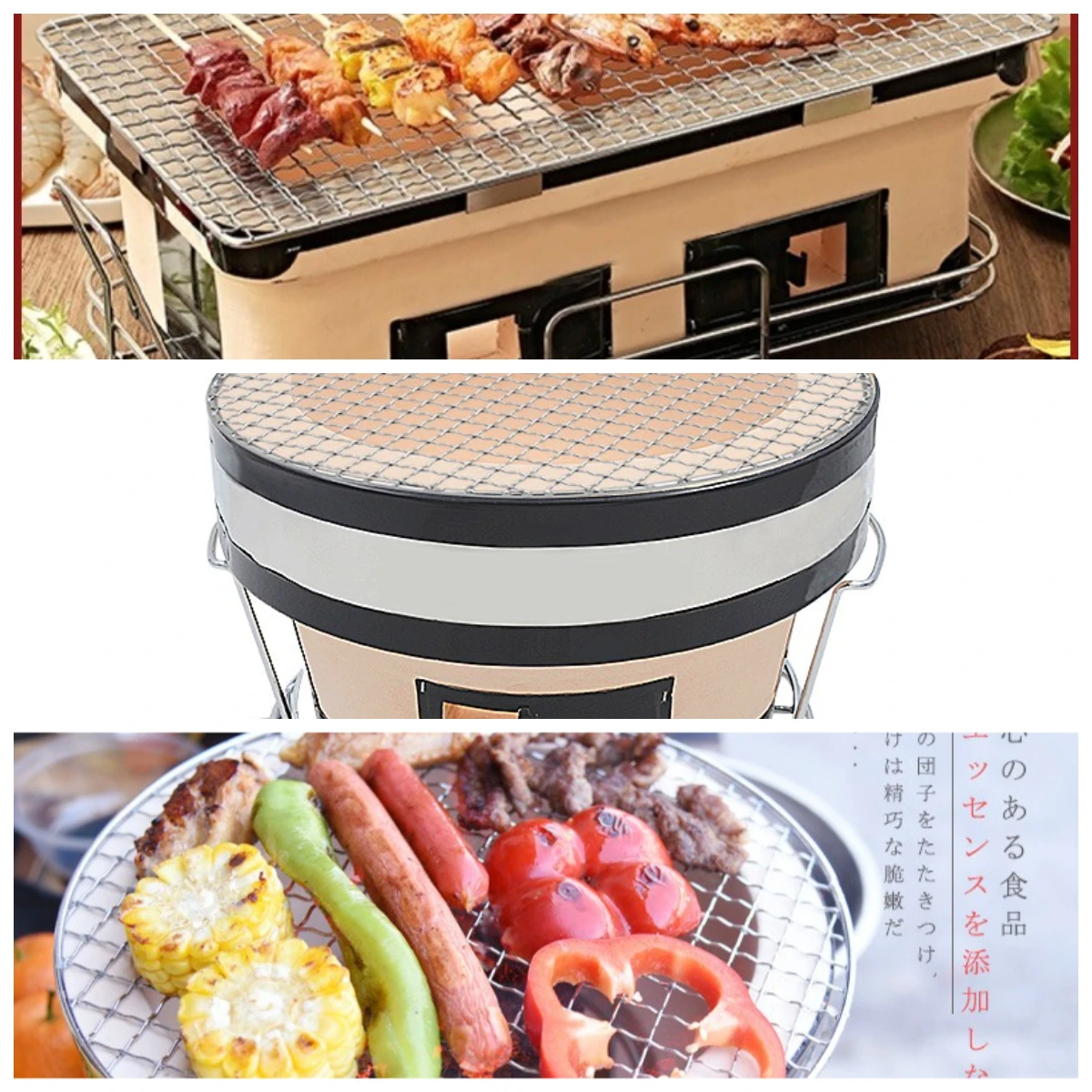 Japanese Clay Barbecue Charcoal Stove Round Hot Pot Kebabs Boiled Tea Stove Japanese and Korean Cuisine Commercial