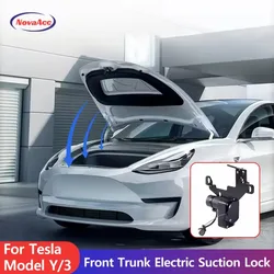 Front Spare Box Electric Lock Soft-closing for Tesla Model 3 Y 2021-2024 Automatic Adsorption Easy Installation Car Accessories