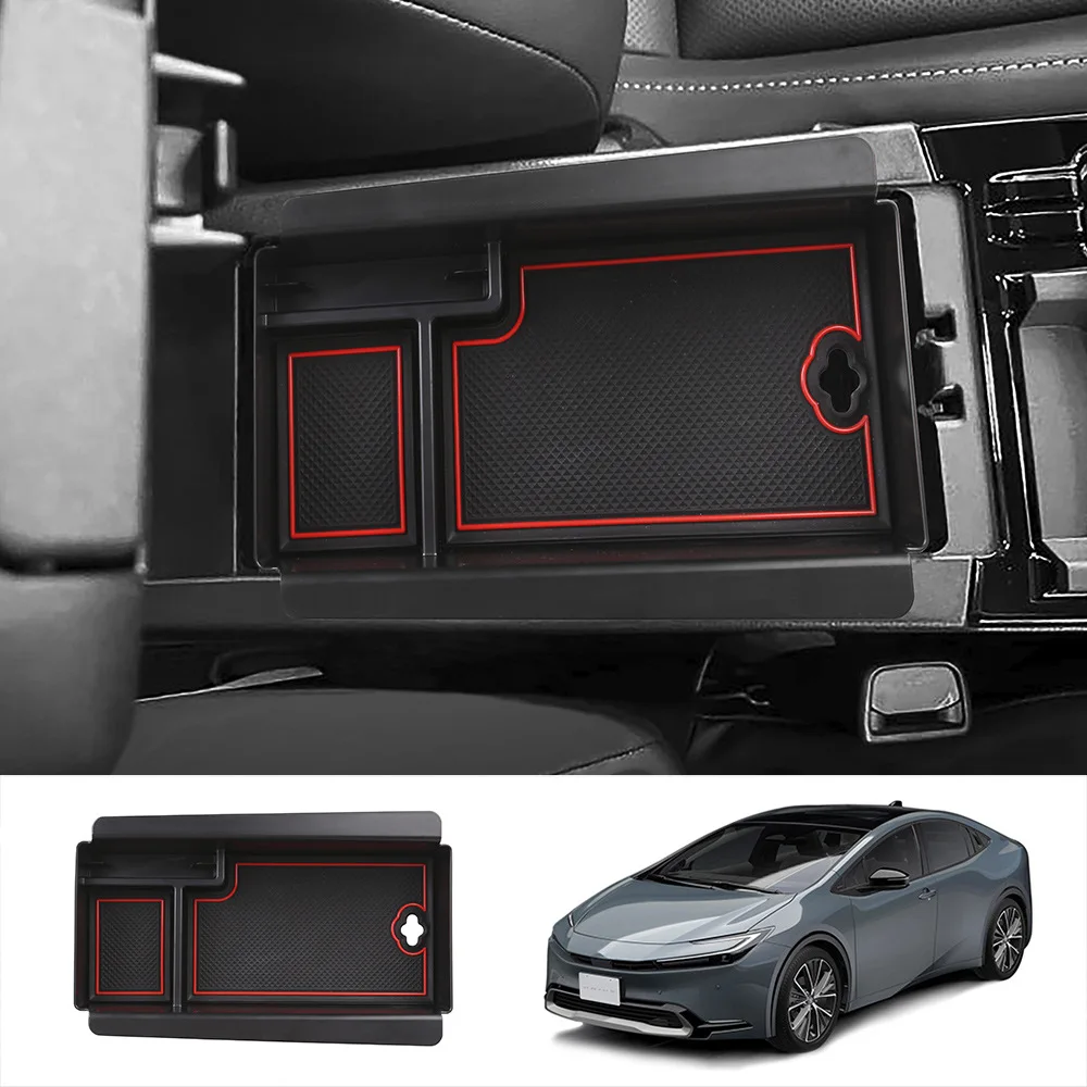 

Автомобильные аксессуары для Toyota Prius 60 серии 2023 2024 центральная консоль Органайзер лоток ABS пластиковый подлокотник коробка для хранения 3d автозапчасти