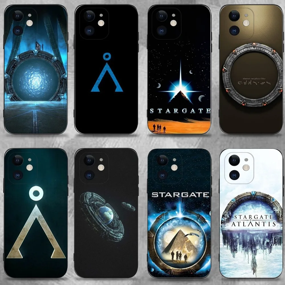 

Stargate Atlantis Phone Case For iPhone 16,15,14,13,12,11 Plus,Pro Max,XS,X,XR,SE,Mini,8,7,Soft Silicone Black Cover